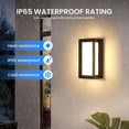thumbnail image 2 of Outdoor Wall Light, 18W Modern Outdoor Wall Light, IP65 Waterproof Exterior Wall Lamp 3000K Warm White for Terrace, Garden, Patio, Pathway, 2 of 5