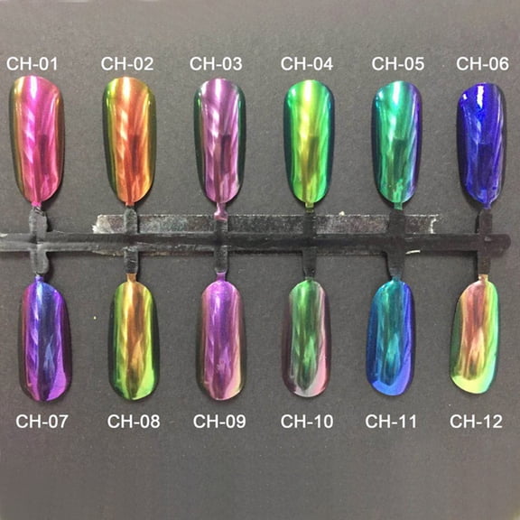 Nail Neon Powder Rainbow Color Ice Transparent Powder, Super Flash Mirror Powder, 1pc, Lightweight Durable, Shiny Reflective, DIY Nail Art, Nail Salon Supplies, Women, for Makeup Organizers