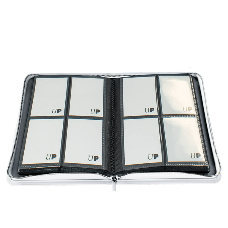 ultra pro 4 card binder - Blue Elastic strap holds the binder shut when not in use Ultra PRO: 4-Pocket Zippered PRO-Binder