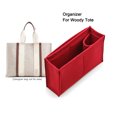 thumbnail image 5 of Bolsa de fieltro para maquillaje con portavasos, bolso de mano de lujo para mujer y moldeador de bolsos, organizador de bolsos apto para bolso Woody, 5 of 5