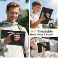 thumbnail image 7 of For Samsung Galaxy Tab S11 Ultra Case 14.6 inch SM-X930/SM-X936B, 360 Hand Strap, Shoulder Strap, Kickstand, Rugged Drop Protection, Black, 7 of 7