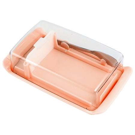 

Qianha Mall Food Grade Butter Box Butter Storage Box with Lid Cutter Spoon Food Grade Freshness-keeping Refrigerator Cheese Food Container Holder Kitchen Supplies