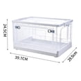 thumbnail image 2 of Boîte de Rangement Grande Capacité Conteneur Transparent Boîte de Rangement Organisateur de Chambre avec Roues Transparentes pour Maison Chambre, 2 of 5