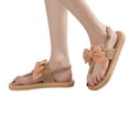 thumbnail image 4 of AXXD Women Sandals Summer New Flip-toe Sandals Bottom Chiffon Bow Sandals, 4 of 8