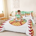 thumbnail image 4 of Erosebridal Baseball Ice Cream 7pcs Bedding Comforter Set,Boys Ball Sport Lover Queen Bedding Sets For Kids,Reversible, 4 of 7