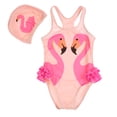 thumbnail image 2 of Traje De Baño De Una Pieza Para Niñas Y Bebés, Traje De Baño Con Estampado De Cisne (Rosa 4-5T)-202943.04 Likrtyny Mujer, 2 of 7