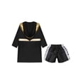 thumbnail image 4 of iiniim Kids Boys Boxing Metallic Satin Robe Open Front Hooded Grown Cloak with Belt and Boxer Shorts B1 8, 4 of 7