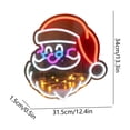 thumbnail image 3 of Byndra Christmas Neon Santa Light, Christmas Decoration Indoor, LED Hanging Sign Light for Window Wall Room and Holiday Party Decor, 3 of 6
