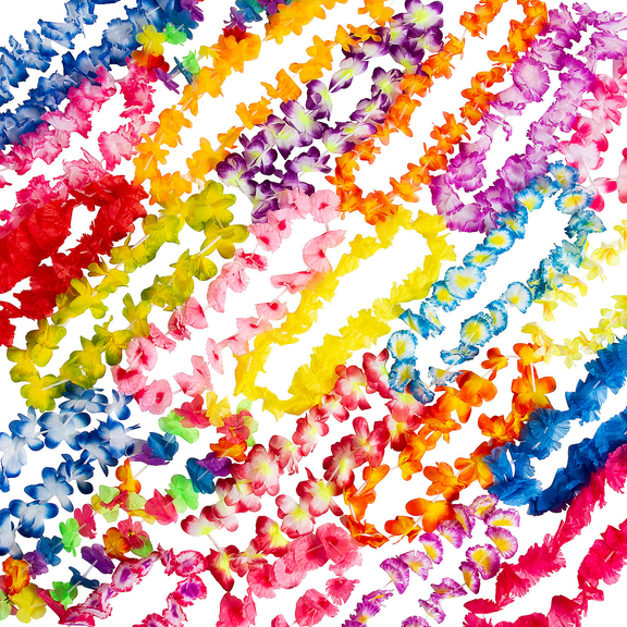 Mega Polyester Lei Assortment (50Pc - Apparel Accessories - 50 Pieces