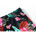 thumbnail image 6 of Beezizac Tropical Black Flower & Palm Leaves Pajamas for Girls Tween Clothes Tank Top & Shorts PJ Set Big Kid Size 10, 6 of 7