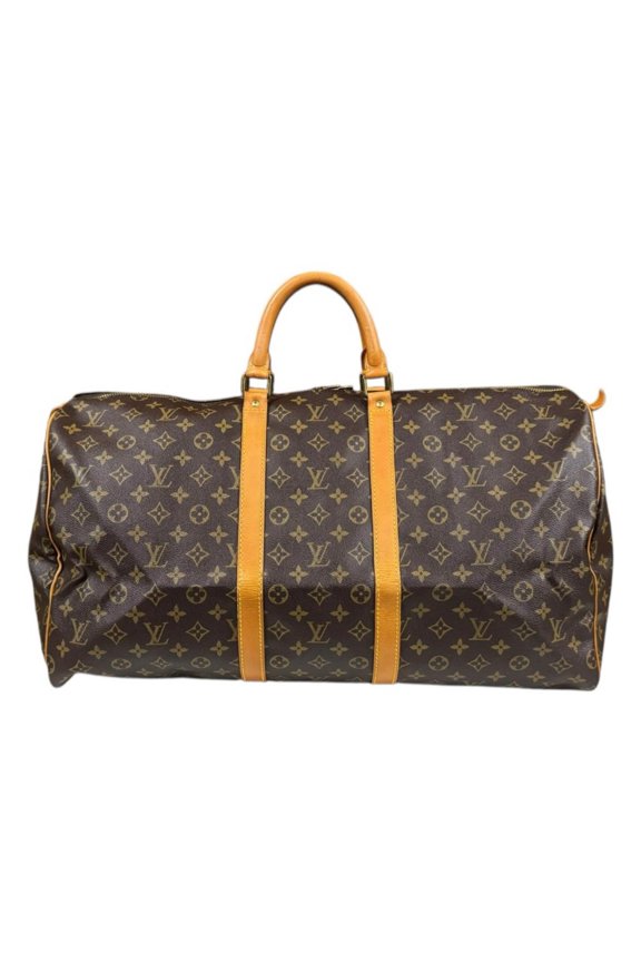 Pre-Owned Louis Vuitton Keepall 55 Monogram Handbag, Canvas M41424, Brown, Women's, LOUIS...