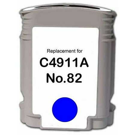 PrinterDash Remanufactured Replacement for HP DesignJet 500/510/800/815/820 Cyan Inkjet (69 ML) (NO. 82) (C4911A/CH566A)