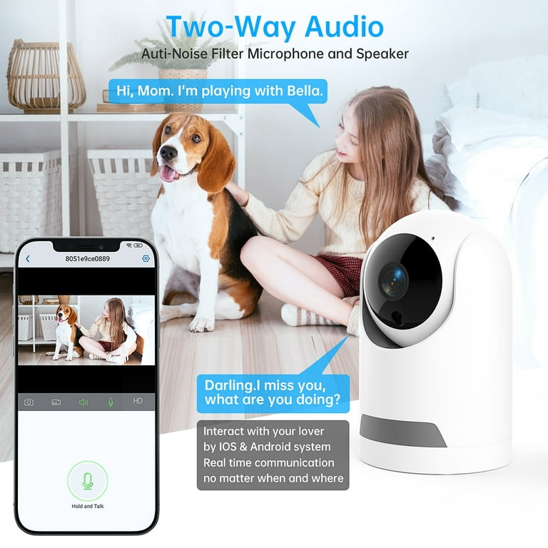 Image 4 of Baby Monitor, 360° Wireless 5G Nanny Cam with Safety Alerts, 4MP HD WiFi  Camera for Human & Pet Detection, Home Security Camera with Two-Way Audio, Motion Tracking, IR Night Vision, Sleep Tracking