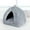 Gray_Hot#173, variant on Cozy Pet Bed: Winter Warm, Enclosed Cat House with 3D Sponge Filling, Non-Slip Bottom & Convertible Design - Large 15.7" Gray Fabric Bed for Cats, Kittens & Small Pets - Soundproo