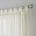 thumbnail image 2 of Mainstays Woven Stripe Sheer Tab Top Curtain, Single Panel, Beige, 50" W x 95" L, 2 of 6