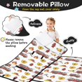 thumbnail image 3 of Fireman and Shield White Pattern Teens Toddler Nap Mat with Pillow, Sleeping Mat Bag for Preschool Daycare 59"x22", 3 of 6