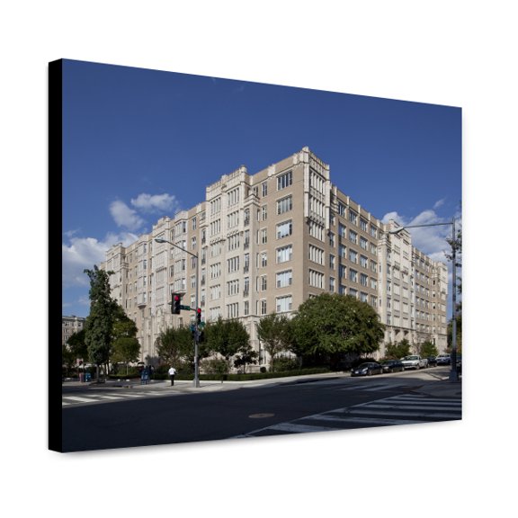 Canvas Print: Apartment Building, 16th St. At Intersection With R St., NW