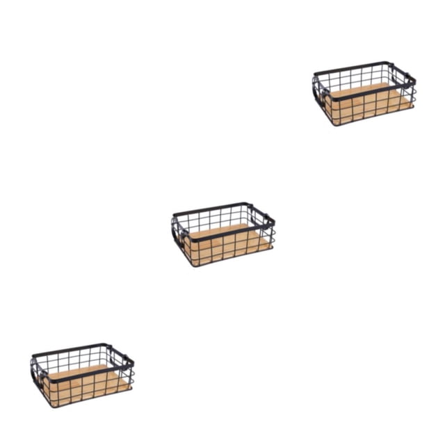 Naiovety Cesta de alambre, rejilla metálica, almacenamiento de cosméticos, multiusos con asas, marco organizador de cocina para baño, soporte Type2 NO2
