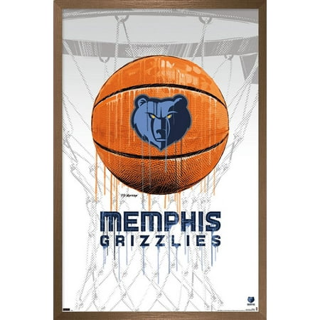 NBA Memphis Grizzlies – Drip Basketball 21 Wall Poster 14.725 x 22.375 Framed