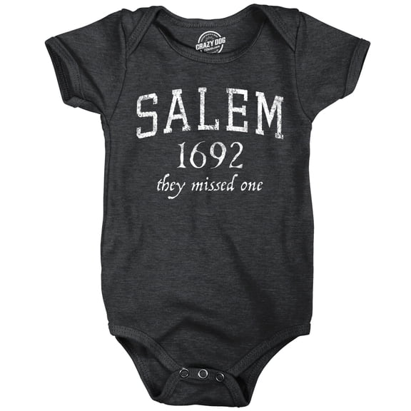 Funny Baby Bodysuit - Salem 1692 They Missed One - Sarcastic Halloween Witch Jumper For Infants