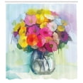 thumbnail image 3 of Ambesonne Gerber Daisy Shower Curtain, Freshly Picked Flowers, 69"Wx70"L, Multicolor, 3 of 3