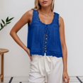 thumbnail image 2 of JIAYUE Women's Tank Tops Sleeveless O-Neck New Solid Color Lace Patchwork Sweet Slim Fit Small Vest Trendy Female Camisole, 2 of 5