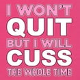thumbnail image 5 of Wild Bobby, I Won't Quit but I Will Cuss the Whole Time Gym/Workout Women Slim Fit Junior Tee, Raspberry, Medium, 5 of 5