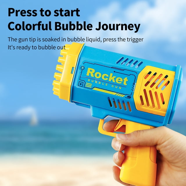 Máquina de burbujas manual para niños de 40 agujeros con luz LED para espuma continua, regalo para Navidad y el Día del Niño al aire libre
