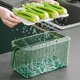 thumbnail image 5 of Contenedor hermético para almacenar alimentos con organizador de congelador de plástico H le, caja bento para despensa de cocina, refrigerador, estante de armario, pieza única, transparente, apilable, 5 of 6