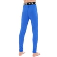 thumbnail image 2 of Mufeng Kids Boys Compression Leggings Athletic Pants Workout Sports Base Layer Leggings for Running Football Blue 12, 2 of 6