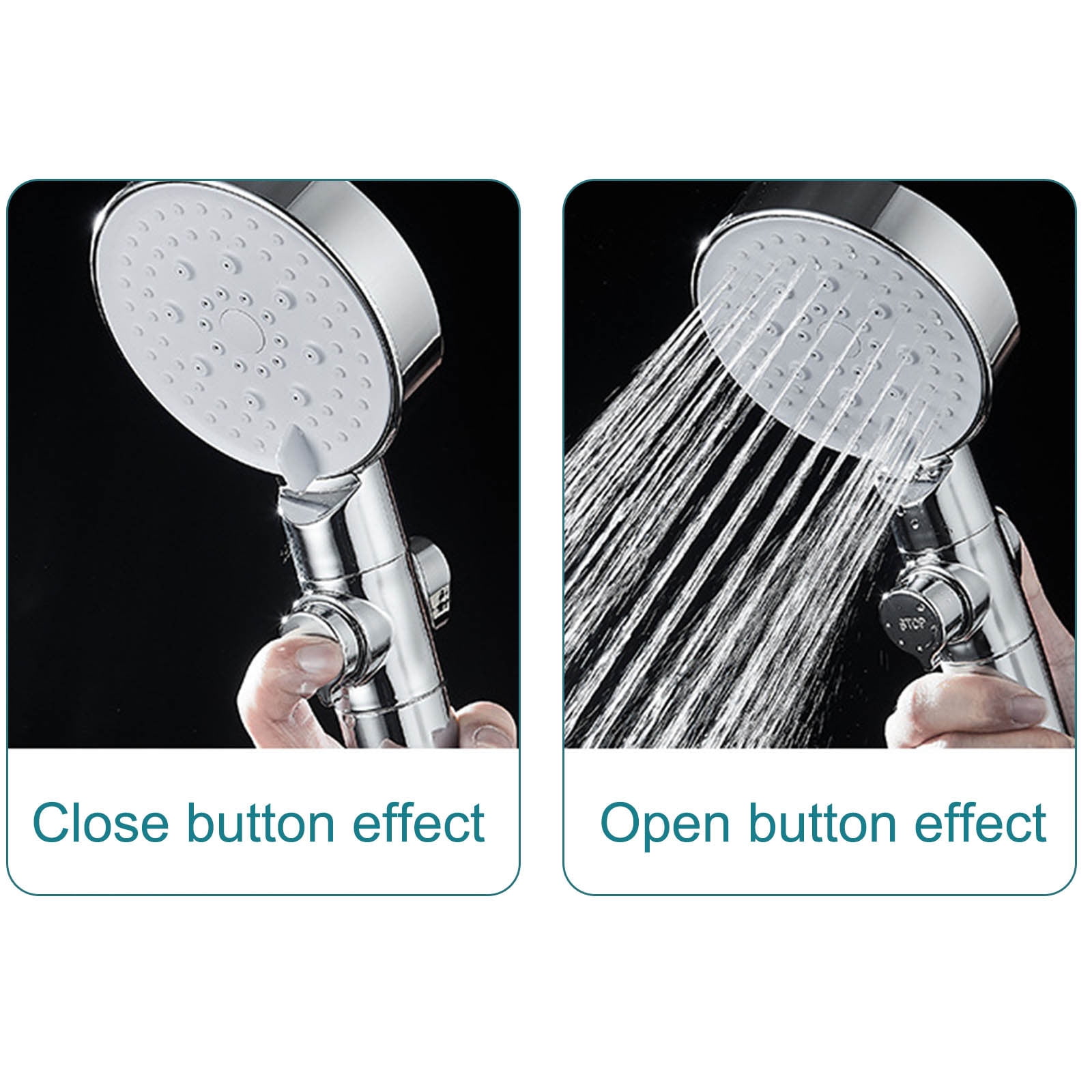 RuiJiao Modern Rain Shower Head, High Pressure, Detachable, Anti-Drop, Self-Cleaning, Booster Nozzle