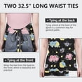 thumbnail image 6 of Pioneer Flower Floral Print Pattern Apron for Women and Men, Cotton Linen Waterproof with Pockets, Adjustable, 33x27 Inch for Kitchen, Gardening, BBQ, Salon, 6 of 6