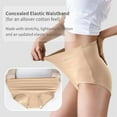 thumbnail image 5 of Women's High Waisted Underwear Cotton Soft Full Coverage Briefs Pantie, 5 of 6