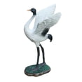 thumbnail image 4 of Outdoor Garden Statue Miniature Sculptures Crane Novelty Free Standing Bird Statues Decoy for Tabletop Lawn Home Swimming Pool Decoration 18cm, 4 of 9