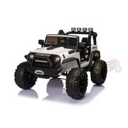 KIDSVIP 1 Seater EVA Big Wheels 24V Kids Ride On Truck with Leather Seat, Rubber Wheels, RC, 1 Rider