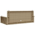 thumbnail image 4 of vidaXL Swing Bench Beige 119x56x48 cm Poly Rattan, 4 of 5