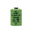 thumbnail image 1 of 2 x 1/3 AAA 150 mAh Button Top NiMH Battery (For Solar Lights), 1 of 1