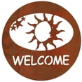 thumbnail image 1 of 7055 701748628036 Sun Welcome Circle Metal Wall Art - Rust Patina, 1 of 1