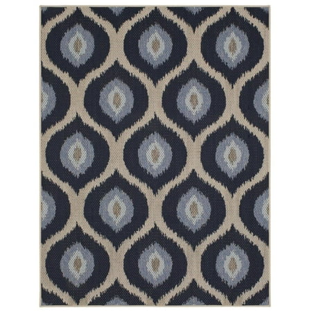- Mainstays Madina Isle 5'x7' Medallion Outdoor Area Rug – Blue