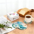 thumbnail image 4 of JOYSTRY Diamond Art Painting Coaster Kit, DIY Crafts with Holder, Non-Slip Cork Base, Diamond Art Supplies for Adults & Teens, Ocean-Themed, 8Pcs, 4 of 7