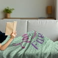 thumbnail image 3 of Family Soft Flannel Fleece Blanket, Classical Polka Dots Background Creative Lettering Words About Family, Cozy Plush for Indoor and Outdoor Use, 50" x 60", Purple Violet Mint Green, by Ambesonne, 3 of 5