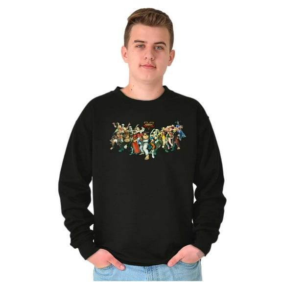 Retro Street Fighter 5 Characters Sweatshirt for Men or Women Brisco Brands S