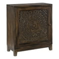 thumbnail image 1 of Linon Armoire d'Appoint de Rangement Grace Médaillon Sculpté en Bois Fini Brun Foncé, 1 of 16