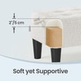 thumbnail image 3 of LEDREM Small Ottoman Foot Stool with Thick Cushion, Footrest with Sturdy Angled Legs for Living Room, Bedroom, Entryway, White and Black, 3 of 7