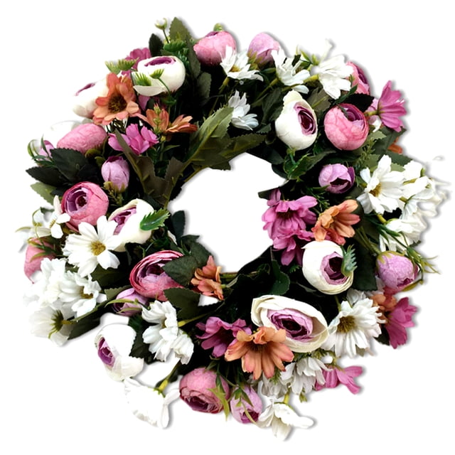 Guirnalda de flores artificiales Puerta de entrada Colgante de pared Guirnalda decorativa Casa Día festivo Boda Decoración colgante, Tipo 3 Eigraketly HA008500-03