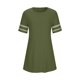 thumbnail image 5 of Vestido de Manga Corta para las Mujeres Encaje Casual, Cuello Redondo Plegado Vestido de Verano de Color Sólido, 5 of 8