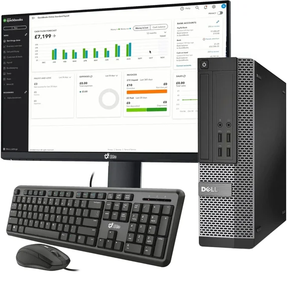 Restored Dell OptiPlex SFF Desktop Computer PC Intel i5 Quad-Core Processor, 16GB Ram, 1TB HDD, 19 inch LED Screen, WiFi, Keyboard & Mouse, Windows 11 Pro (Refurbished)