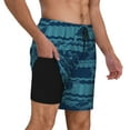 thumbnail image 3 of Daiia Turtles and Waves Mens Swim Trunks Swim Shorts Quick Dry Swim Shorts with Mesh Lining Pockets-XX-Large, 3 of 9