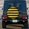 thumbnail image 3 of Kdxio Bee Stripe for Tire Cover Wheel Protectors Tyre Covers Weatherproof Wheel Covers Universal Fit for Trailer Rv SUV Truck Camper Travel Trailers 15 inch, 3 of 8