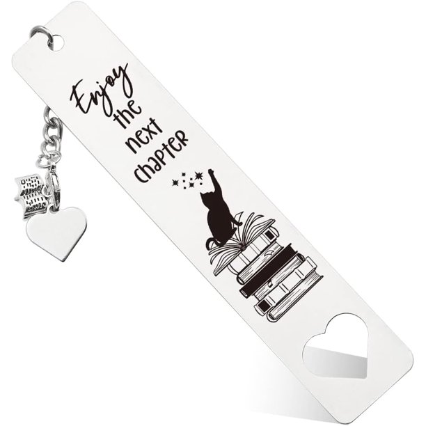 WeiHuan Toys Store Marcapáginas inspirador para amantes de los gatos, lectores, amantes de los libros, regalos de graduación para amantes de los gatos, lindo marcapáginas para adolescentes, niños, niñ